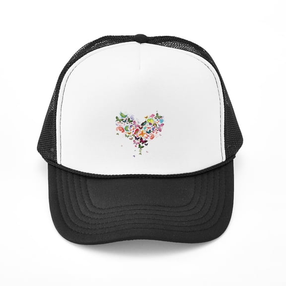 CafePress - Heart Of Butterflies - Adjustable Unisex Printed Trucker Hat with Mesh Back