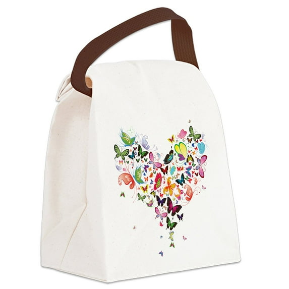 CafePress - Heart Of Butterflies - Canvas Lunch Bag with Strap Handle