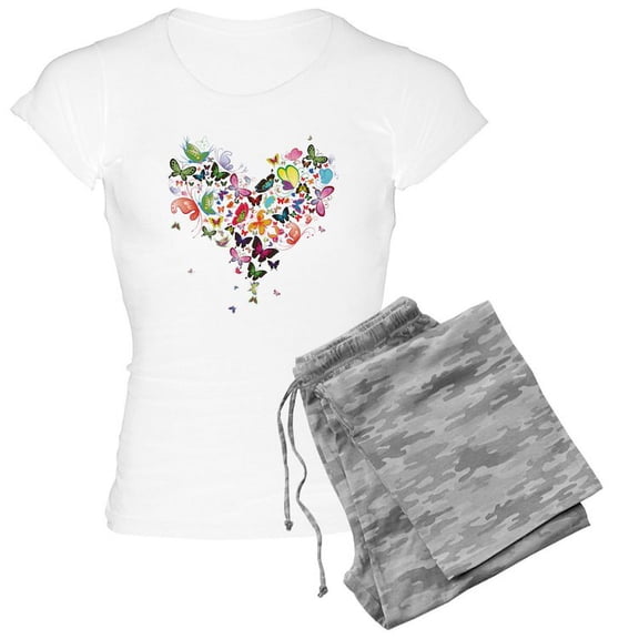 CafePress - Heart Of Butterflies Pajamas - Women's Light Pajamas