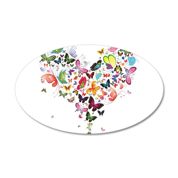 CafePress - Heart Of Butterflies Wall Decal - 35x21 Oval Wall Decal