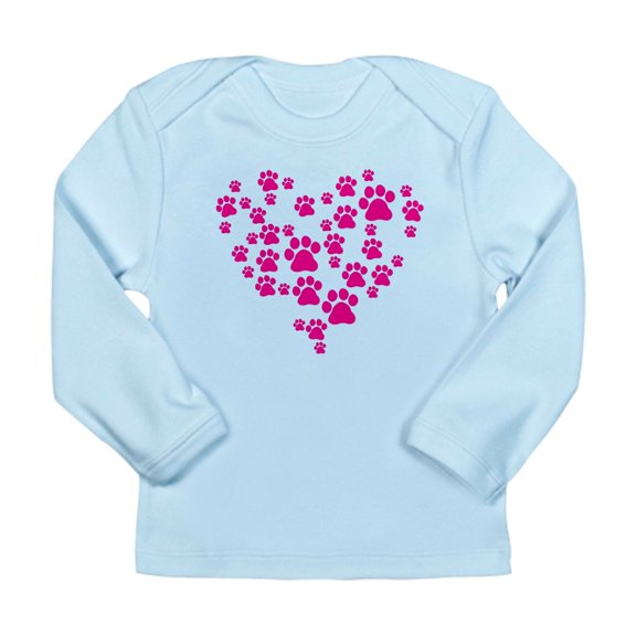 CafePress - Heart Of Paw Prints Long Sleeve Infant T Shirt - Long Sleeve Infant T-Shirt