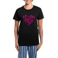 thumbnail image 1 of CafePress - Heart Of Paw Prints Women's Charcoal Pajamas - Women's Short Sleeve Print T-Shirt and Pants Dark Cotton Pajama Set, 1 of 7