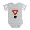 thumbnail image 1 of CafePress - Heart Royal Medallion - Cute Infant Baby Football Bodysuit, 1 of 3