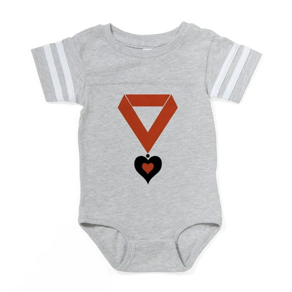 CafePress - Heart Royal Medallion - Cute Infant Baby Football Bodysuit