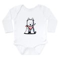 thumbnail image 1 of CafePress - Heart Scarf Westie Long Sleeve Infant Bodysuit - Long Sleeve Cotton Baby Bodysuit, 1 of 4