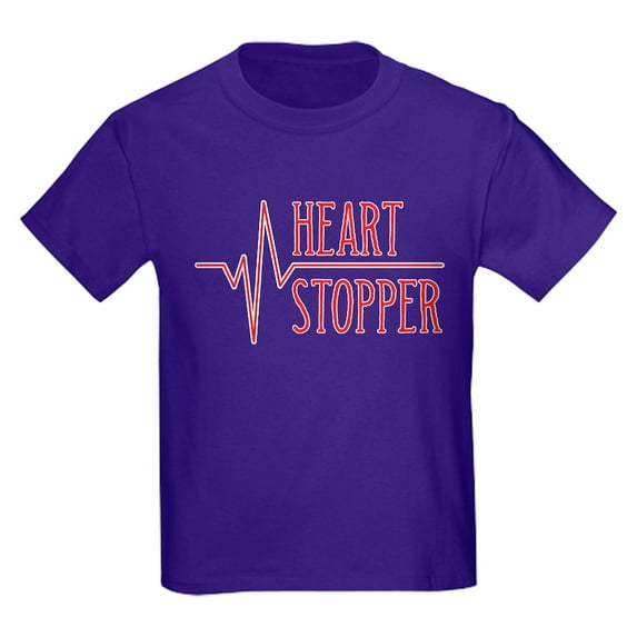 CafePress - Heart Stopper Kids Dark T Shirt - Dark T-Shirt Kids XS-XL