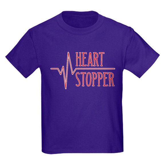 CafePress - Heart Stopper Kids Dark T Shirt - Dark T-Shirt Kids XS-XL