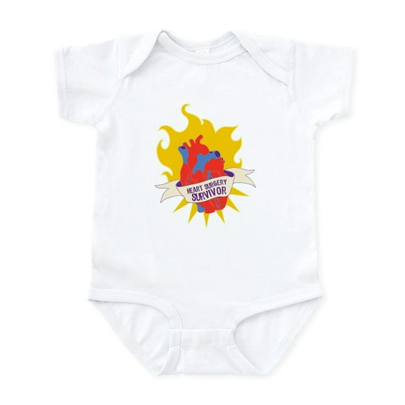 CafePress - Heart Surgery Survivor Infant Bodysuit - Baby Light Bodysuit, Size Newborn - 24 Months