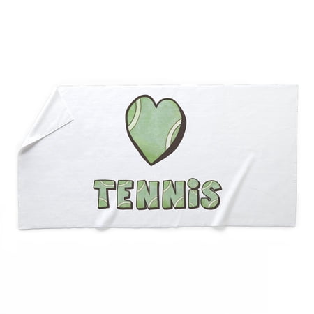 CafePress - Heart Tennis - Large Beach Towel, Soft 30"x60" Towel with Unique Design