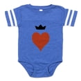 thumbnail image 1 of CafePress - Heart With Crown Motif - Cute Infant Baby Football Bodysuit, 1 of 3