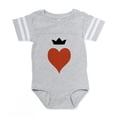 thumbnail image 1 of CafePress - Heart With Crown Motif - Cute Infant Baby Football Bodysuit, 1 of 3