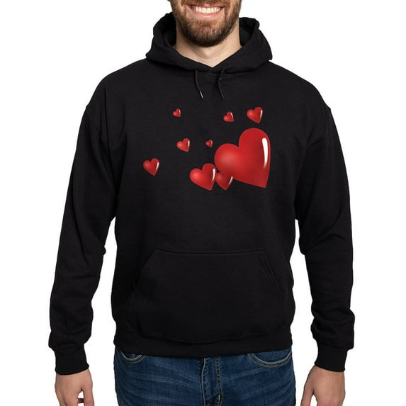CafePress - Hearts Hoodie (Dark) - Pullover Hoodie, Classic, Comfortable Hooded Sweatshirt
