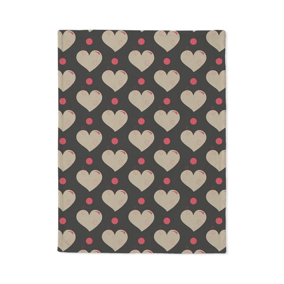 CafePress - Hearts Pattern - Soft Fleece Throw Stadium Blanket, 30"x40"