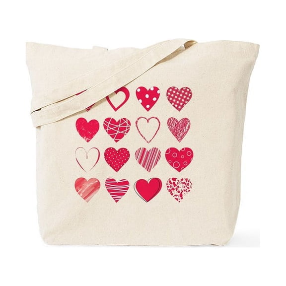 CafePress - Hearts Tote Bag - Unisex Canvas Tote Bag, Beige, 1-Piece