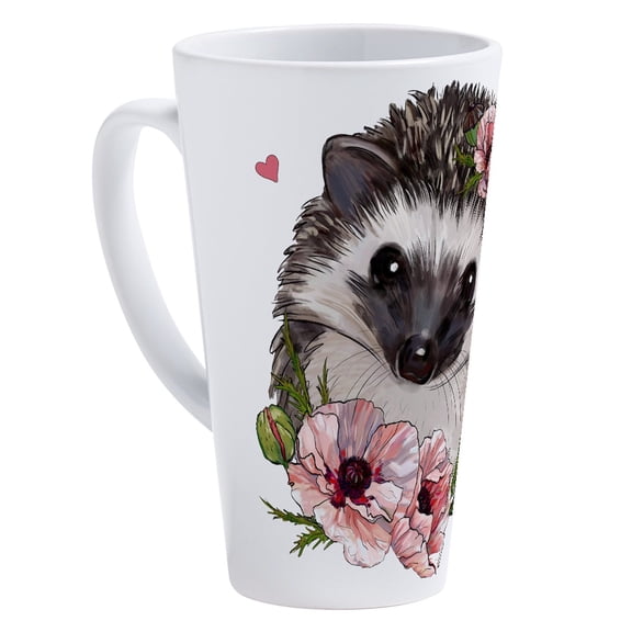 CafePress - Hedgehog - 17 Oz White Ceramic Latte Mug