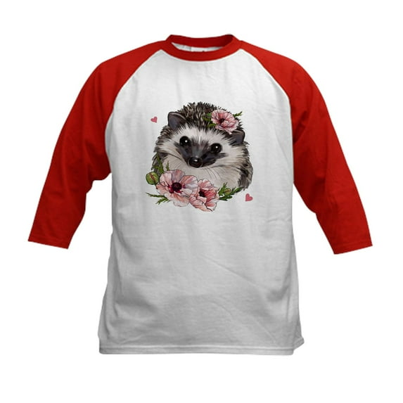 CafePress - Hedgehog Baseball Jersey - Kids Cotton Baseball Jersey, 3/4 Sleeve Shirt