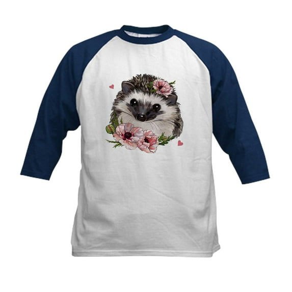 CafePress - Hedgehog Baseball Jersey - Kids Cotton Baseball Jersey, 3/4 Sleeve Shirt
