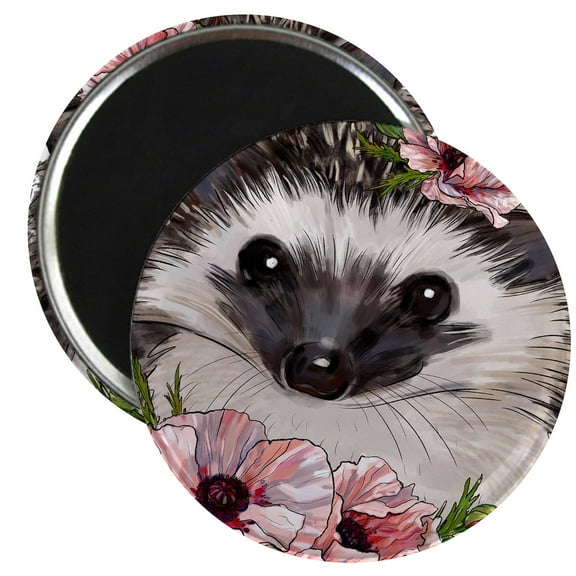CafePress - Hedgehog Magnets - 2.25" Round Magnet, Refrigerator Magnet, Button Magnet Style