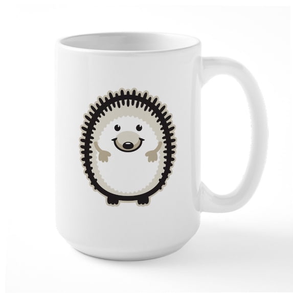 CafePress - Hedgehog Mugs - 15 oz Ceramic Large White Novelty Mug