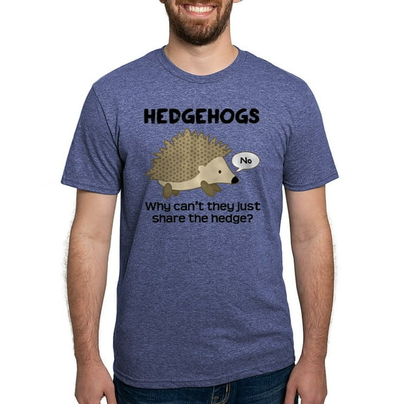 CafePress - Hedgehog Pun Mens Tri Blend T Shirt - Mens Tri-blend T-Shirt