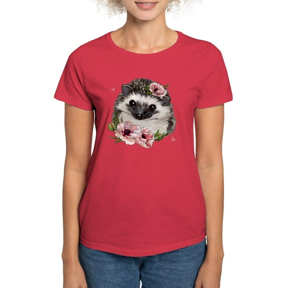 CafePress - Hedgehog T Shirt - Women's Traditional Fit Dark T-Shirt