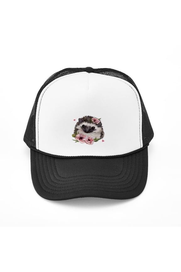 - Hedgehog - Adjustable Unisex Printed Trucker Hat with Mesh Back