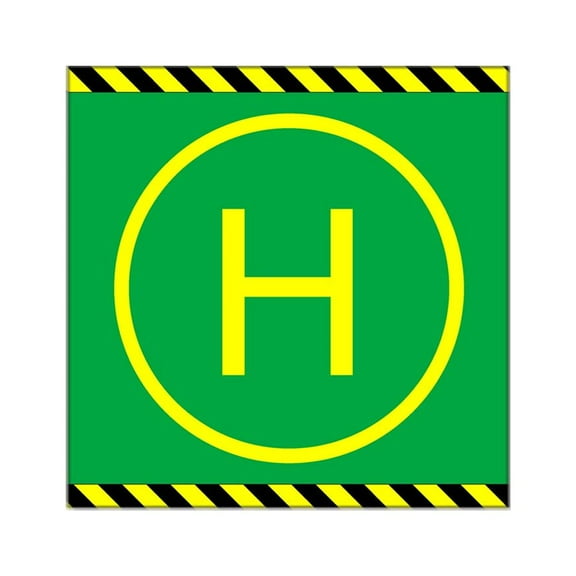 CafePress - Heli Pad Square Sticker 3 X 3 - Square Sticker 3" x 3"