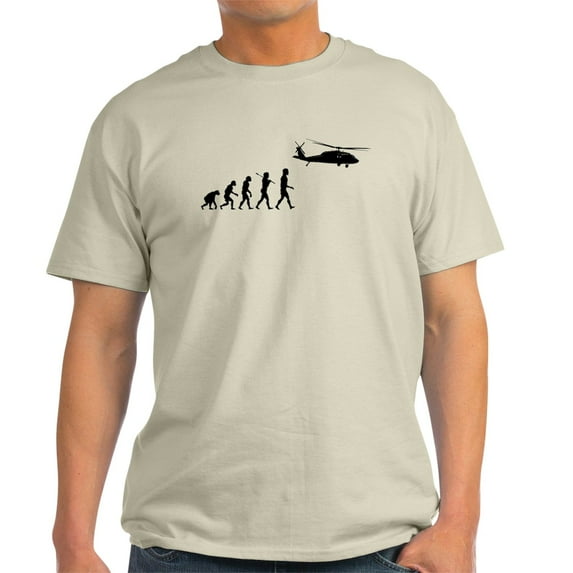 CafePress - Helicopter Evolution Light T Shirt - Men's Classic Graphic T-Shirt
