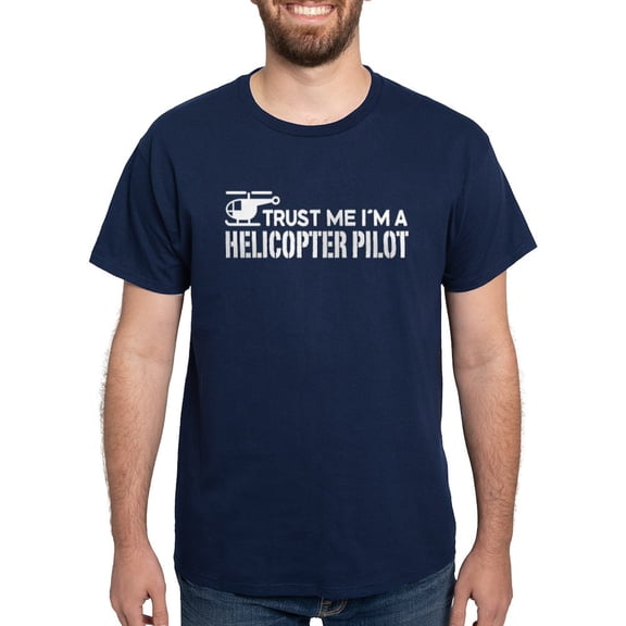 CafePress - Helicopter Pilot Dark T Shirt - Men's Classic Graphic Cotton T-Shirt