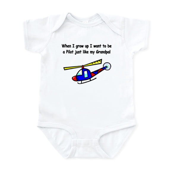 CafePress - Helicopter Pilot Grandpa Infant Bodysuit - Baby Light Bodysuit, Size Newborn - 24 Months