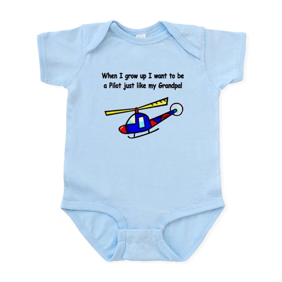 CafePress - Helicopter Pilot Grandpa Infant Bodysuit - Baby Light Bodysuit, Size Newborn - 24 Months