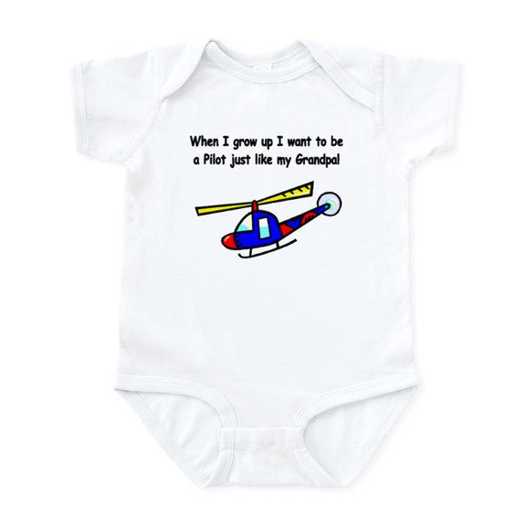CafePress - Helicopter Pilot Grandpa Infant Bodysuit - Baby Light Bodysuit, Size Newborn - 24 Months