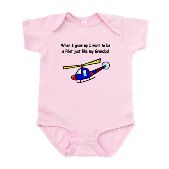 CafePress - Helicopter Pilot Grandpa Infant Bodysuit - Baby Light Bodysuit, Size Newborn - 24 Months