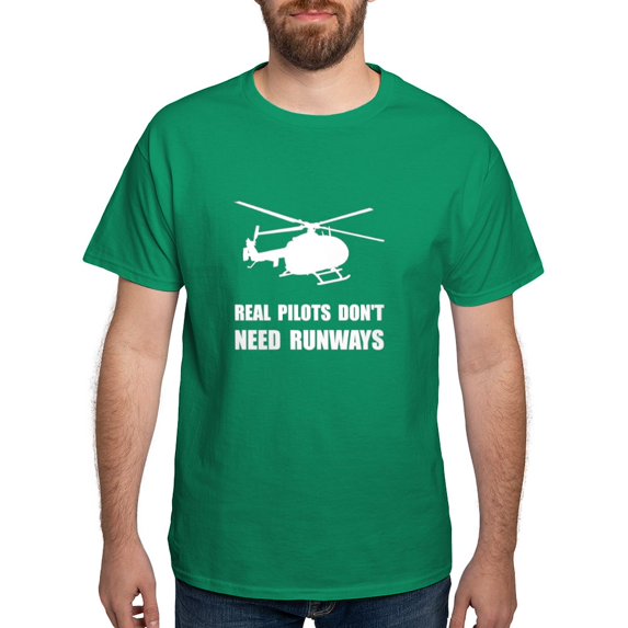 CafePress - Helicopter Pilot Runways T Shirt - Men's Classic Graphic Cotton T-Shirt
