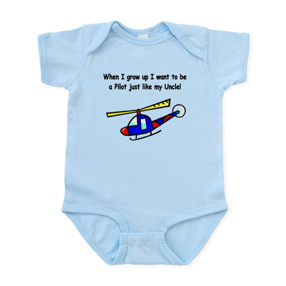 CafePress - Helicopter Pilot Uncle Infant Bodysuit - Baby Light Bodysuit, Size Newborn - 24 Months