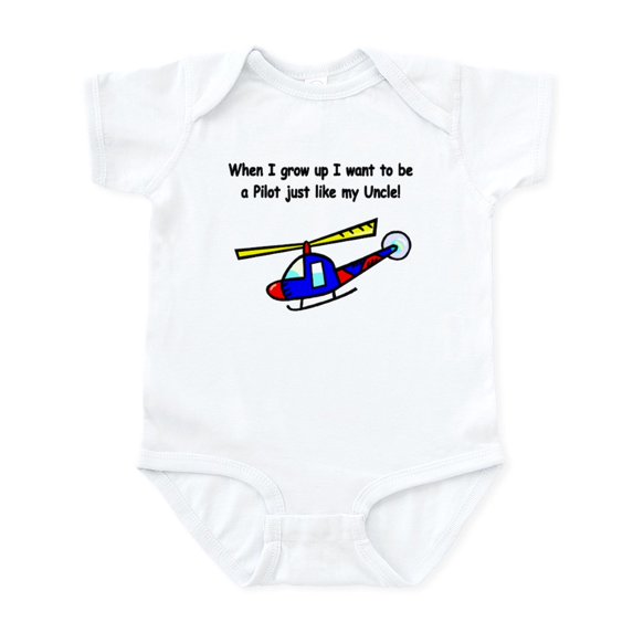 CafePress - Helicopter Pilot Uncle Infant Bodysuit - Baby Light Bodysuit, Size Newborn - 24 Months