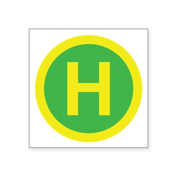 CafePress - Helipad Sign Sticker - Square Sticker 3" x 3"