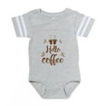 thumbnail image 1 of CafePress - Hello Coffee! - Cute Infant Baby Football Bodysuit, 1 of 3