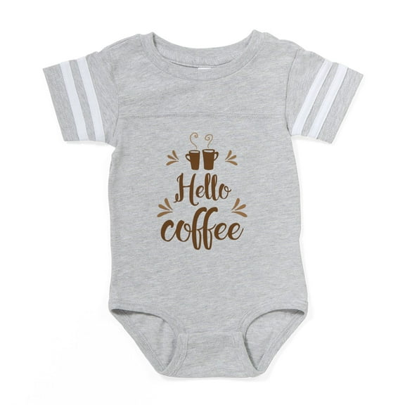 CafePress - Hello Coffee! - Cute Infant Baby Football Bodysuit
