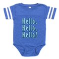 thumbnail image 1 of CafePress - Hello Hello Hello - Cute Infant Baby Football Bodysuit, 1 of 3