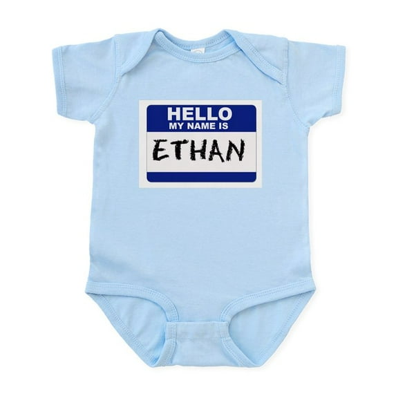 CafePress - Hello My Name Is Ethan Infant Creeper - Baby Light Bodysuit, Size Newborn - 24 Months