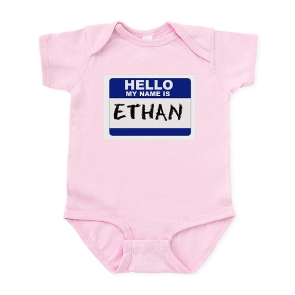 CafePress - Hello My Name Is Ethan Infant Creeper - Baby Light Bodysuit, Size Newborn - 24 Months