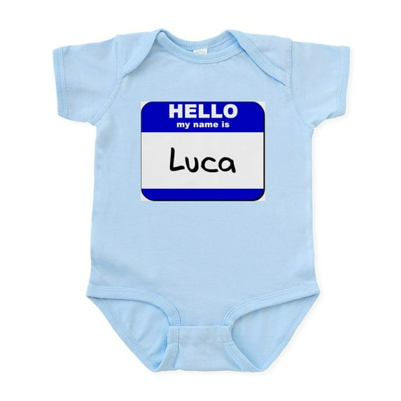 CafePress - Hello My Name Is Luca Infant Bodysuit - Baby Light Bodysuit, Size Newborn - 24 Months