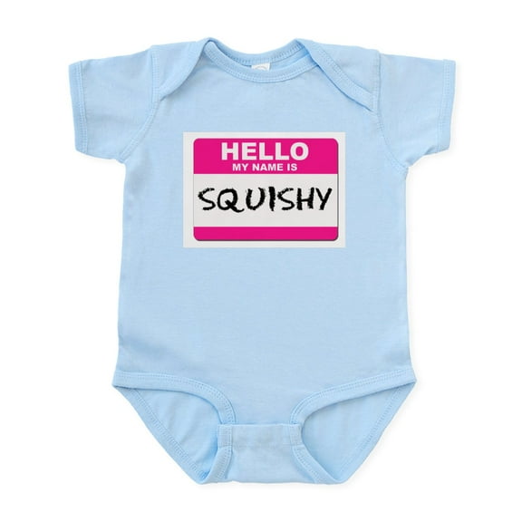 CafePress - Hello My Name Is Squishy Infant Creeper - Baby Light Bodysuit, Size Newborn - 24 Months