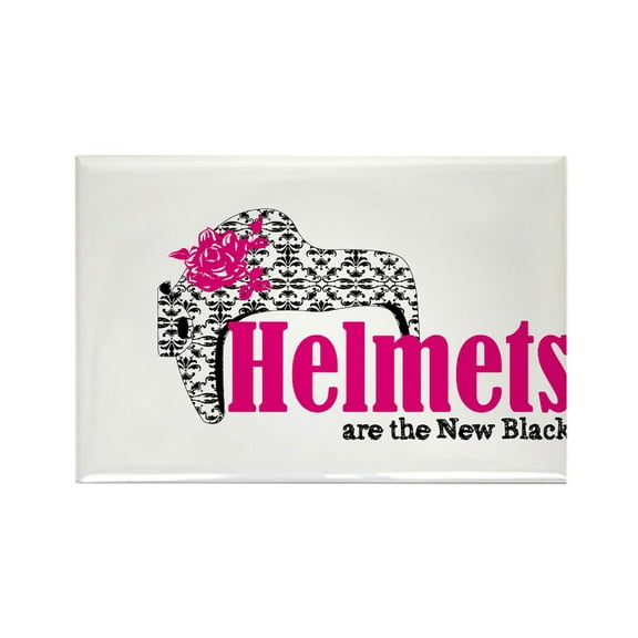 CafePress - Helmets New Bk - Rectangle Magnet, 2"x3" Refrigerator Magnet