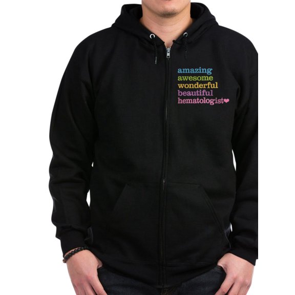 CafePress - Hematologist Zip Hoodie (Dark) - Zip Hoodie, Classic Hooded Sweatshirt with Metal Zipper