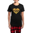 thumbnail image 1 of CafePress - Hen Gold Glitter Heart Pajamas - Women's Short Sleeve Print T-Shirt and Pants Dark Cotton Pajama Set, 1 of 7