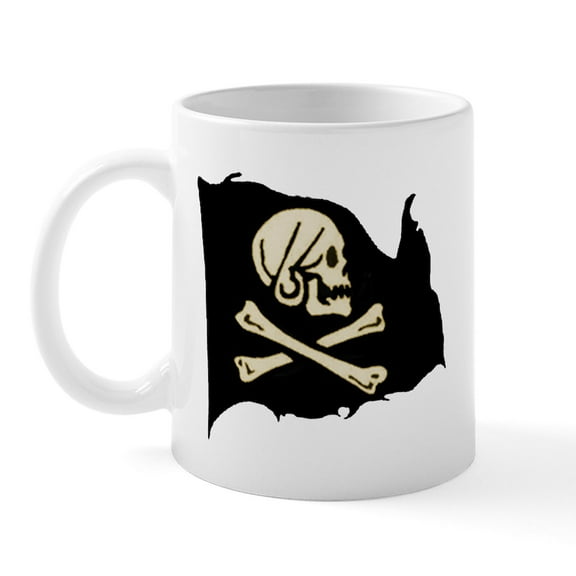 CafePress - Henry Avery Pirate Flag Mug - 11 oz Ceramic Mug - Novelty Coffee Tea Cup