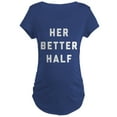 thumbnail image 1 of CafePress - Her Better Half Maternity Dark T Shirt - Maternity Dark T-Shirt, 1 of 3