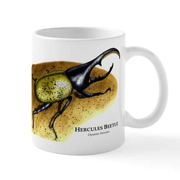 CafePress - Hercules Beetle Mug - 11 oz Ceramic Mug - Novelty Coffee Tea Cup